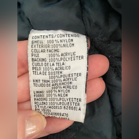 Dickies Vintage Navy Blue Bomber Jacket Size XL Collar Quilted Lined Work Coat - Picture 12 of 15